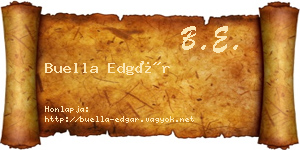 Buella Edgár névjegykártya